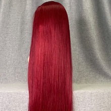 Load image into Gallery viewer, 99j Color 13X4 Lace Wig 180% Density Straight Color Wig Human Hair Wig