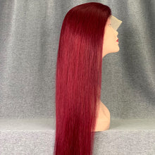 Load image into Gallery viewer, 99j Color 13X4 Lace Wig 180% Density Straight Color Wig Human Hair Wig