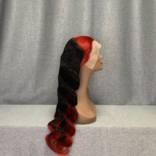 Load image into Gallery viewer, Red-1B-Red Body Wave Human Hair 13x4 Lace Front Wig