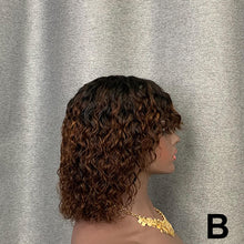 Load image into Gallery viewer, Bang Wig 100% Human Hair Curly Short Wigs High Quality