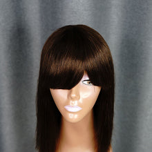 Load image into Gallery viewer, #2 Color Bang Wig Short Bob Wig Straight Hair 100% Virgin Human Hair
