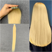 Load image into Gallery viewer, 613 Blonde Human Hair Tape In Hair Extensions 20 Pieces/ Pack