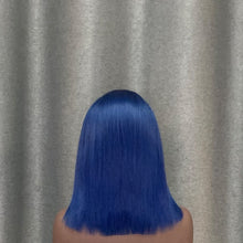 Load image into Gallery viewer, Blue Bob Wig 12 inch 13x4 Lace Front Human Hair