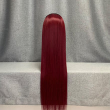 Load image into Gallery viewer, #1B/99j Ombre Burgundy Wig 13X4 Lace Wig Straight Wig Human Hair Wig
