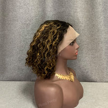 Load image into Gallery viewer, Water Wave P4-27 Highlight Human Hair C Side Part Lace Wig