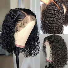 Load image into Gallery viewer, Short Wig Deep Wave 13X4 Lace Frontal Wigs Bob Wig