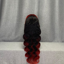 Load image into Gallery viewer, Red-1B-Red Body Wave Human Hair 13x4 Lace Front Wig