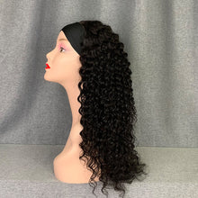 Load image into Gallery viewer, Glueless Wig Jerry Curly High Density 200% Full Head Wig Headband Hair Wig