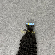 Load image into Gallery viewer, #1b Kinky Curly Tape In Human Hair Extensions 20 Pieces/ Pack