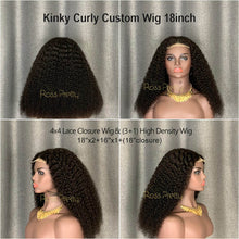 Load image into Gallery viewer, Kinky Curly Virgin Hair 18 Inch 4×4 Lace Wig | Custom Wig