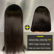 Load image into Gallery viewer, 2 Wigs Sale: 13X4 Lace Frontal Bob Wig+Closure Wig Deal Just $181