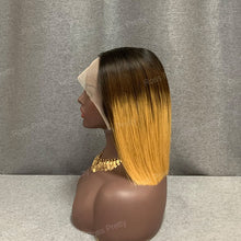 Load image into Gallery viewer, #1b-4-27 Ombre Color T Part Lace Bob Wig 10 Inch