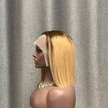 Load image into Gallery viewer, #4/22 Ombre Color T Lace Bob Wig Straight Human Hair