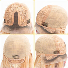 Load image into Gallery viewer, Bob Wig Straight Hair T Lace 4/12/613 Color Middle Part 100% Human Hair Wig