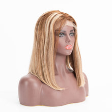 Load image into Gallery viewer, T Lace Bob Straight Hair 6/6/613 Color Middle Part Wig Human Hair Wig