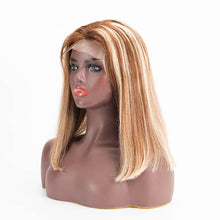 Load image into Gallery viewer, T Lace Bob Straight Hair 6/6/613 Color Middle Part Wig Human Hair Wig