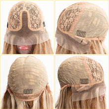 Load image into Gallery viewer, T Lace Bob Straight Hair 6/6/613 Color Middle Part Wig Human Hair Wig