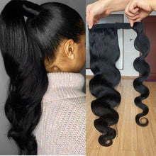 Load image into Gallery viewer, Tether Ponytail Hair 100% Virgin Hair Weight 100 Grams