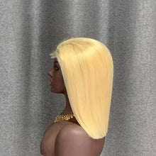 Load image into Gallery viewer, 4x4 HD Lace Bob Wig 613 Blonde Human Hair