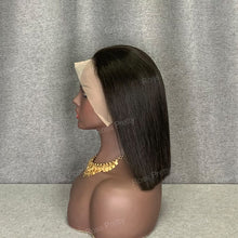 Load image into Gallery viewer, 10 Inch 13x4 Lace Front Bob Wig Natural Black Virgin Hair