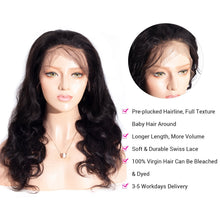 Load image into Gallery viewer, Body Wave Pre Plucked 13×4 Lace Front Wigs