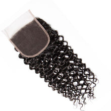 Load image into Gallery viewer, Brazilian 4*4 Curly Wave Lace Closure Human Hair Extensions - Ross Pretty Hair Official