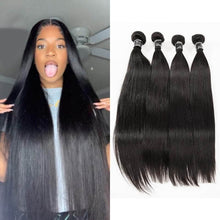 Load image into Gallery viewer, Brazilian Straight Hair 4 Bundles Natural Hair Extensions