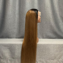 Load image into Gallery viewer, 13×4 Lace Front Wig Straight Virgin Human Hair Wigs Color 1B/30