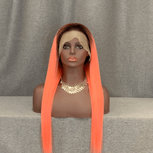 Load image into Gallery viewer, Pink Wig Ombre Color Lace Front Wig