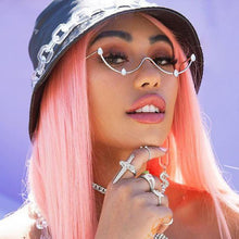 Load image into Gallery viewer, T Lace Bob Straight Pink Color Middle Part Wig Human Hair Wig