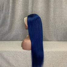 Load image into Gallery viewer, Purple/ Blue/ Green Human Hair Straight 13x4 Lace Front Wig