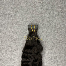 Load image into Gallery viewer, #1b Deep Curly Tape In Human Hair Extensions 20 Pieces/ Pack