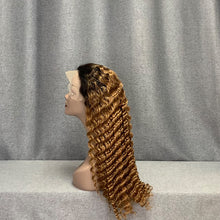 Load image into Gallery viewer, 1B/27 Deep Wave Wig 24 Inch Ombre Front Wig