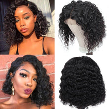 Load image into Gallery viewer, Short Wig Deep Wave 13X4 Lace Frontal Wigs Bob Wig