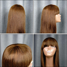 Load image into Gallery viewer, #4 Color Bang Wig Short Bob Wig Straight Hair 100% Virgin Human Hair