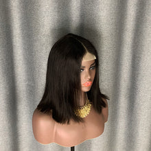 Load image into Gallery viewer, Customized Double Drawn Hair 2x6 Lace Bob Wig Kim K Wig Deep Part