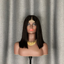 Load image into Gallery viewer, Customized Double Drawn Hair 2x6 Lace Bob Wig Kim K Wig Deep Part