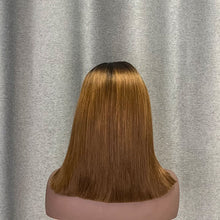 Load image into Gallery viewer, Double Drawn Hair Brown Bob Wig #1b-30 Ombre Customized Wig