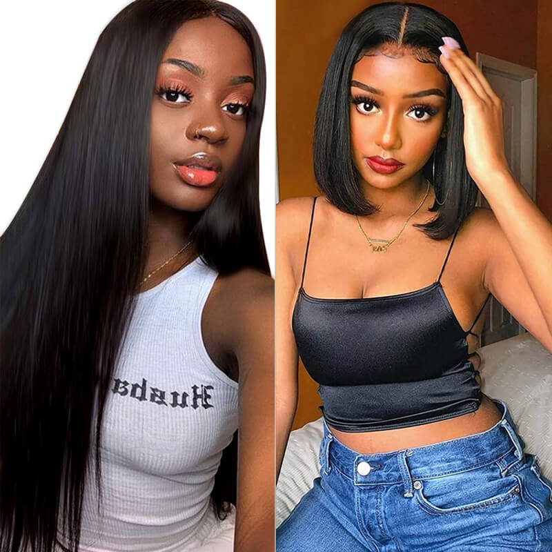 2 Wigs Sale: 13X4 Lace Frontal Bob Wig+Closure Wig Deal Just $181