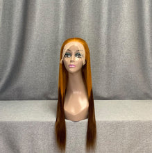 Load image into Gallery viewer, Ombre Wig 13x4 Lace Front Straight Virgin Human Hair Golden/#4 Color
