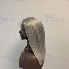 Load image into Gallery viewer, Grey Bob Wig Straight 13x4 Lace Front Human Hair