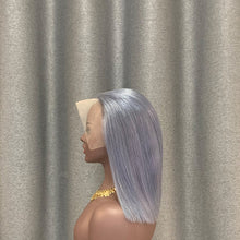 Load image into Gallery viewer, Grey Bob Wig 12 inch 13x4 Lace Front Human Hair