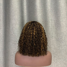 Load image into Gallery viewer, Highlight Wig Double Drawn Hair Pixie Curly Glueless Wig With Bang