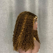 Load image into Gallery viewer, Double Drawn Hair Highlight Wig 4x4 Lace Wig Jerry Curly Texture
