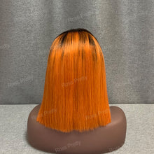 Load image into Gallery viewer, #1b-30 Ombre Hair 13x4 Lace Front Bob Wig Straight 10 Inch