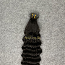 Load image into Gallery viewer, #1b Deep Wave Tape In Human Hair Extensions 20 Pieces/ Pack