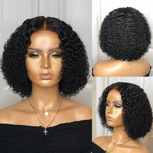 Load image into Gallery viewer, 10 Inch Kinky Curly Virgin Hair 4×4 Lace Closure Wig
