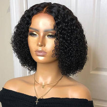 Load image into Gallery viewer, 10 Inch Kinky Curly Virgin Hair 4×4 Lace Closure Wig