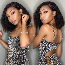 Load image into Gallery viewer, 10 Inch Kinky Curly Virgin Hair 4×4 Lace Closure Wig