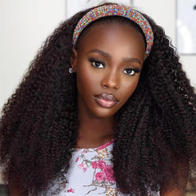 Load image into Gallery viewer, Kinky Curly High Density 200% Full Head Wig Thick Hair Headband Hair Wig